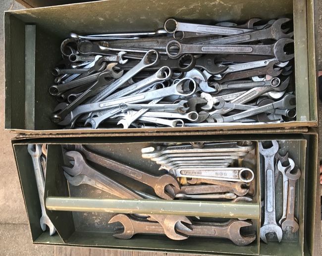 Barcalo box of DOE and combo wrenches