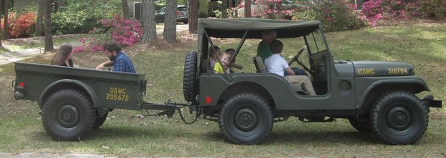 Whole family in Jeep for a ride