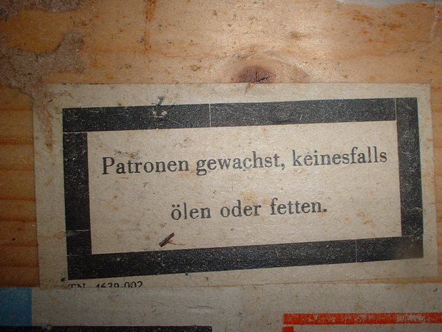 Can anyone ID/translate this German WW2 ammo box please? - G503 ...