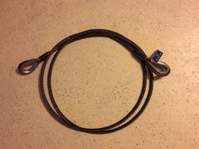 Halftrack tow cable