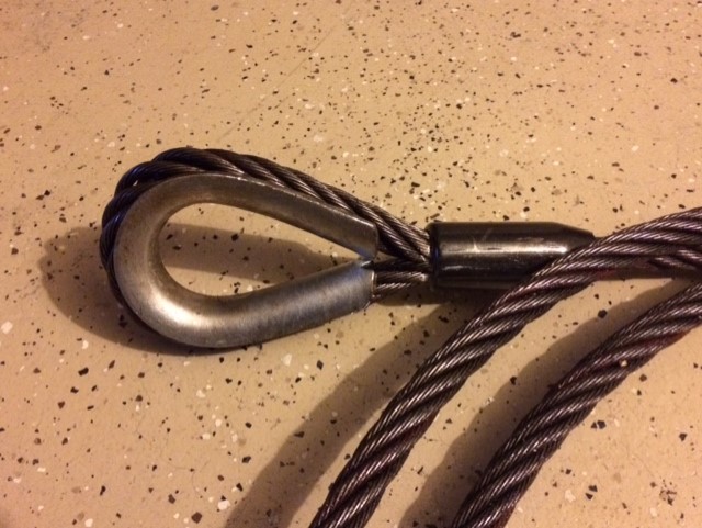 Halftrack tow cable