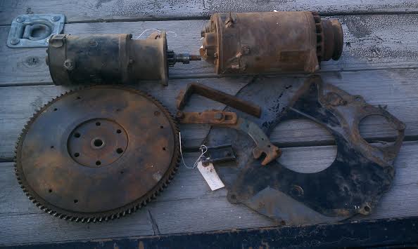 Generator plate starter flywheel