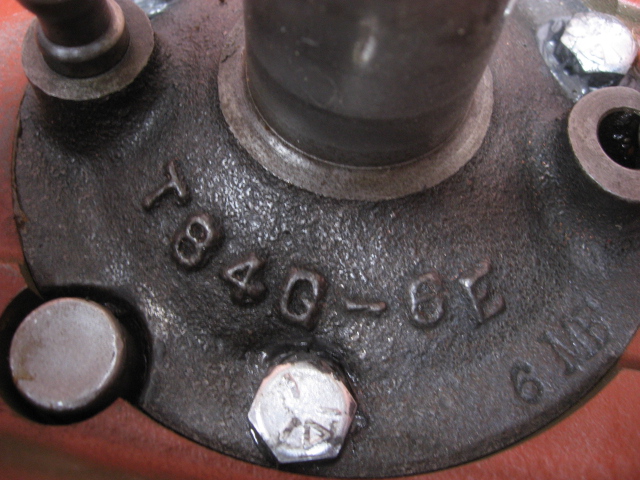 Markings on front of T84 transmission