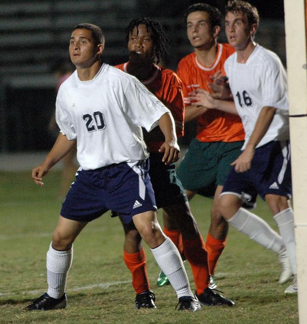 Son during soccer game H.S.