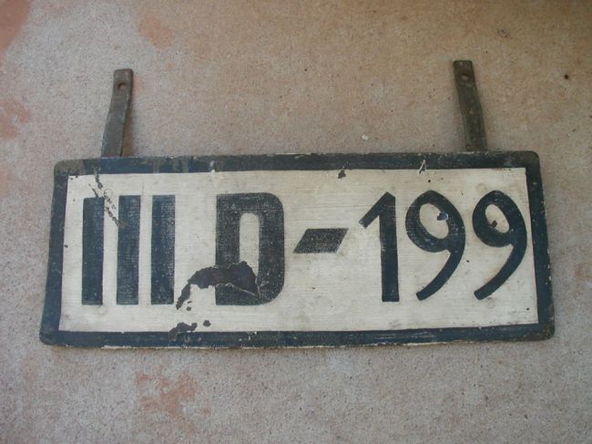 1930s-40s German Truck License Plate