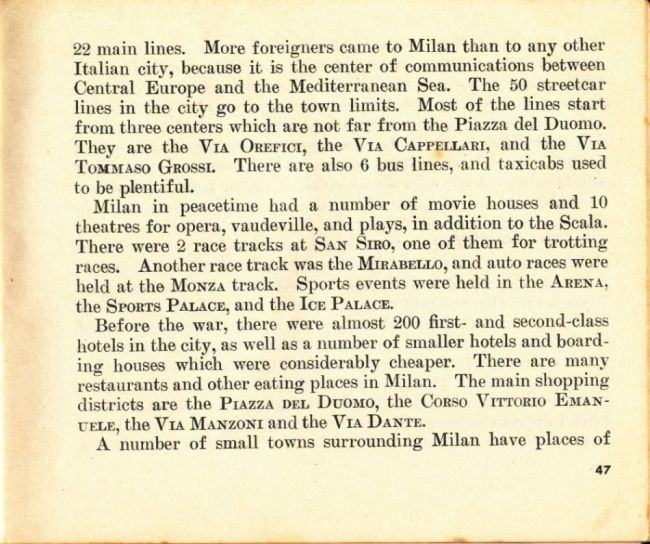 1944 Pocket Guide to Italian Cities