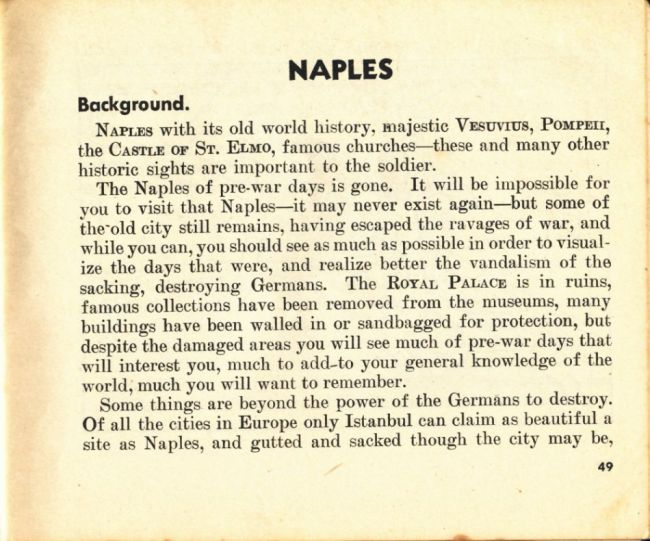 1944 Pocket Guide to Italian Cities