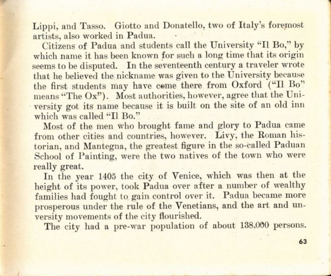 1944 Pocket Guide to Italian Cities