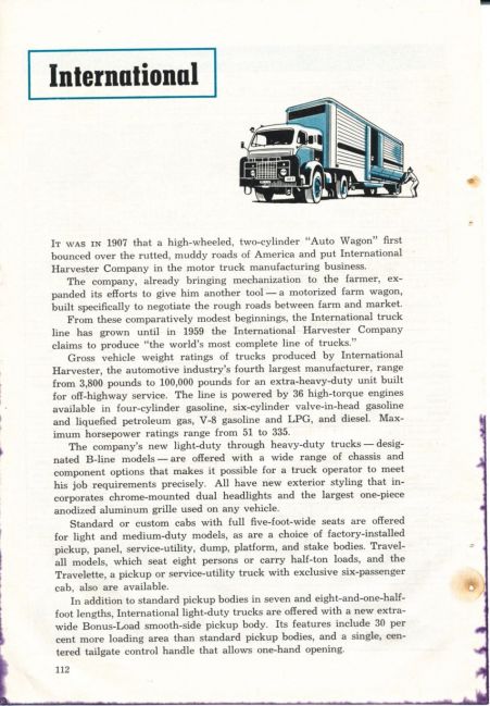 1959 Truck Facts Book