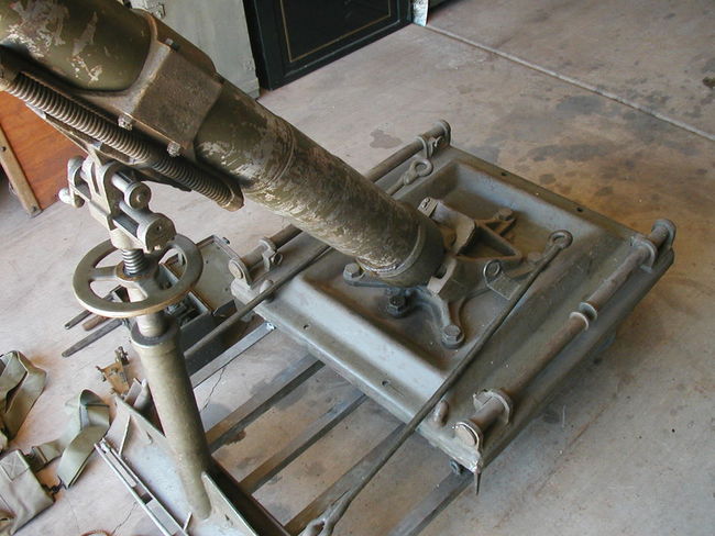 WW2 4.2&quot; Mortar Monopod, Barrel and Base Plate