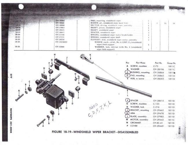 LVT wiper motor ass'y