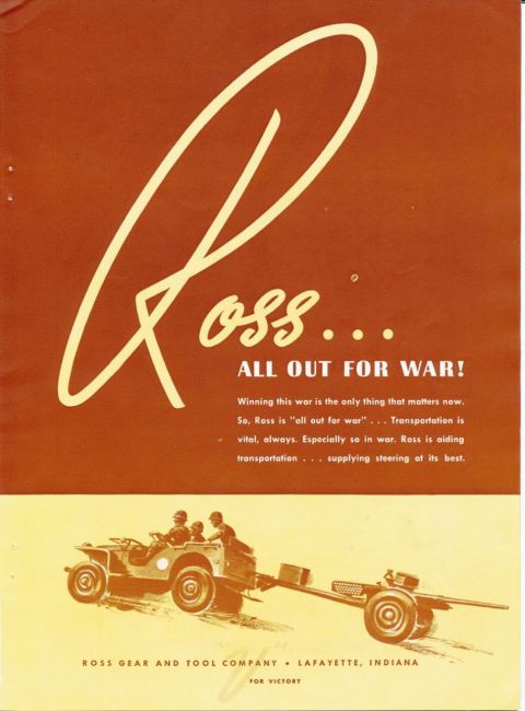 Ross Steering Gear Advertisement