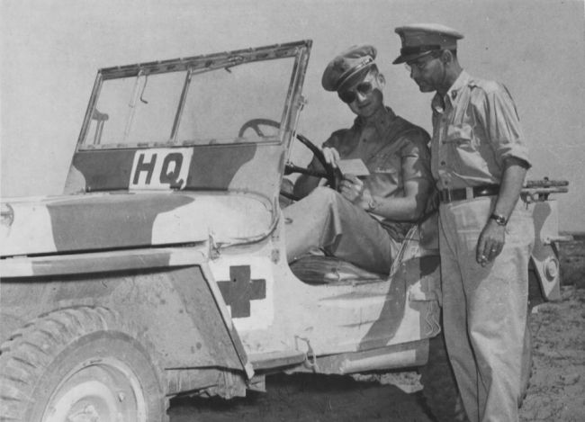 Air Force medic jeep, Libyan Desert, Africa