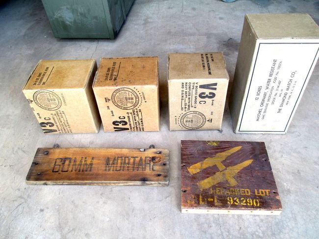 WW2 Boxes and Signs