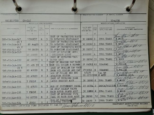 CH-34C_53-4530_Helicopter_Modifications_Paperwork