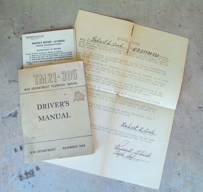 WW2 Edition Driver's Manual (1946 print)