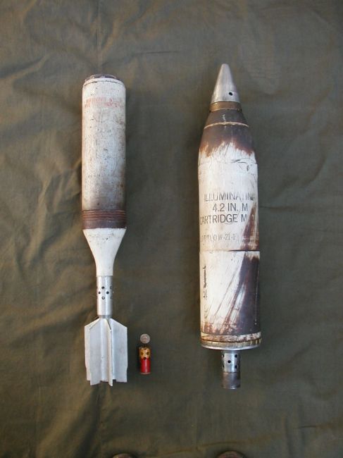 Vietnam War Mortar Illumination Rounds