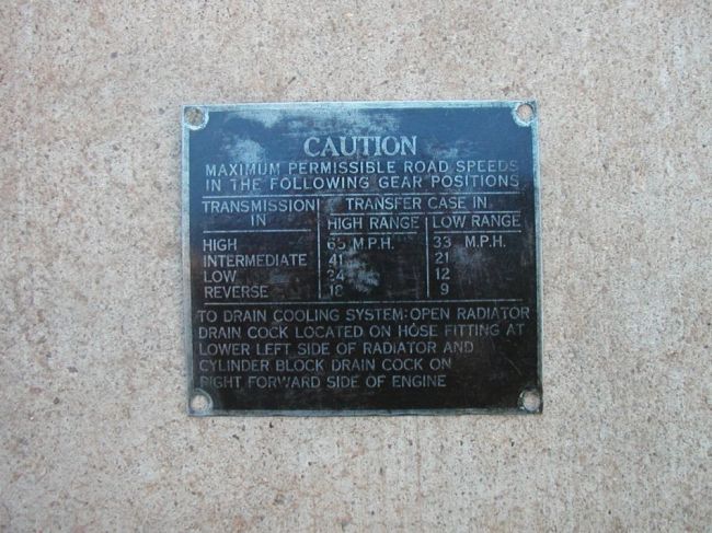 WW2 Zinc Caution Plate