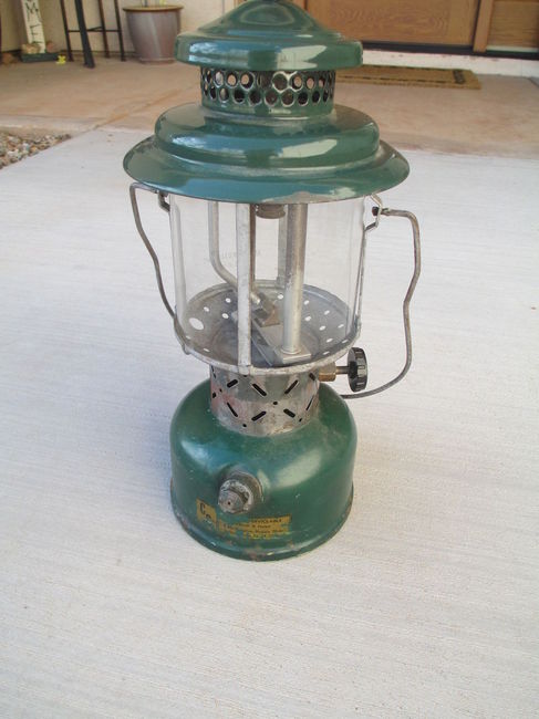 WW2 QM refurbished Coleman Lantern front