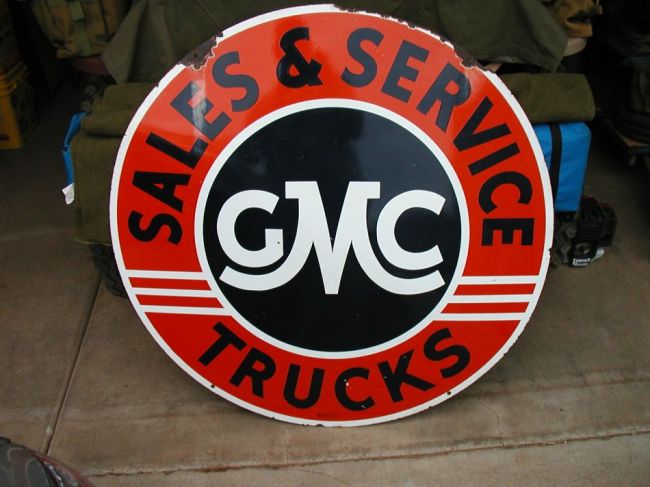 1940s GMC Truck Dealership Sign