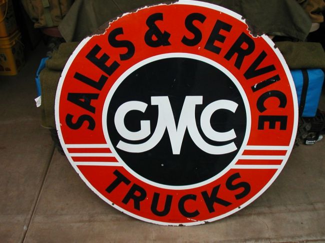 1940s GMC Truck Dealership Sign (other side)