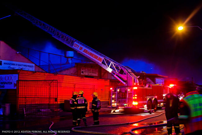 Factory Fire Heriotdale Germiston South Africa