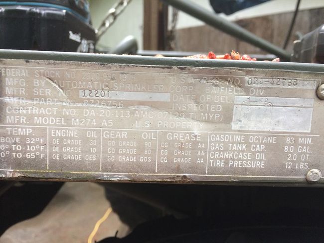 Automatic Sprinkler Corp Data Plate