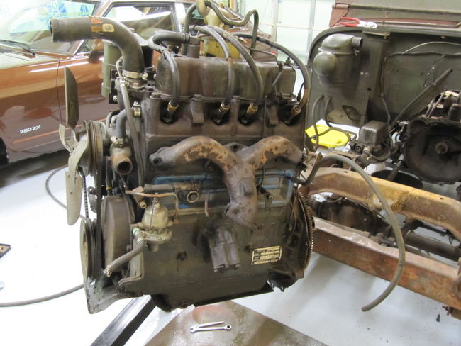 Engine pulled ready for rebuild.