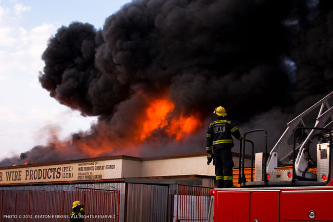 Factory Fire Heriotdale Germiston South Africa