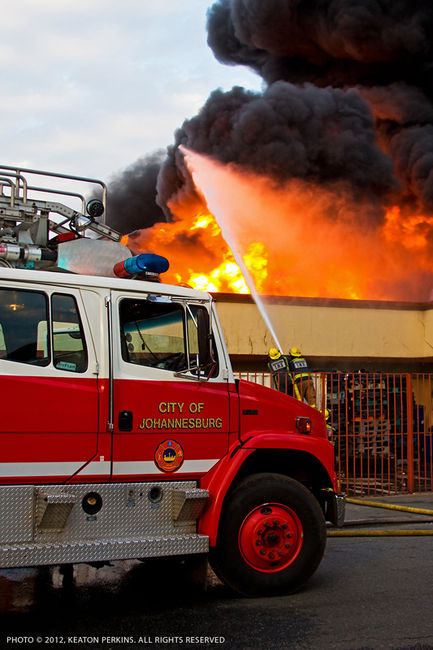 Factory Fire Heriotdale Germiston South Africa