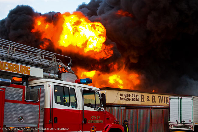 Factory Fire Heriotdale Germiston South Africa