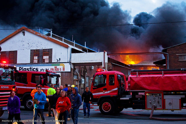 Factory Fire Heriotdale Germiston South Africa