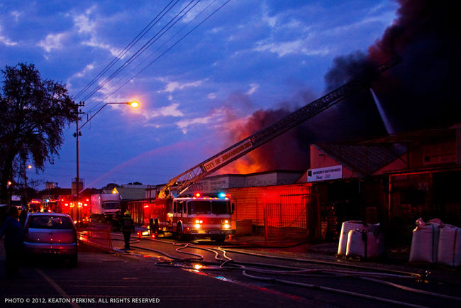 Factory Fire Heriotdale Germiston South Africa