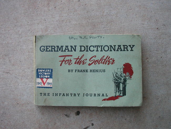 WW2 Infantry Journal German Dictionary