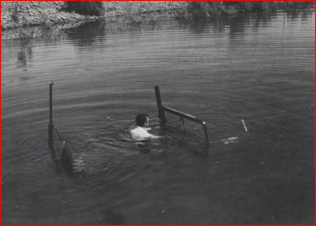 Jeep fording underwater