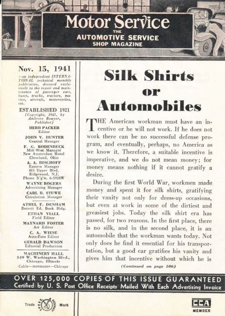 Motor Service November 1941