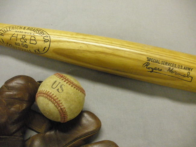 WWII Baseball bat, glove and ball SOLD - G503 Military Vehicle Message ...