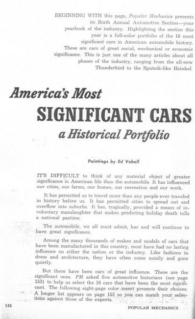 America's Significant Cars