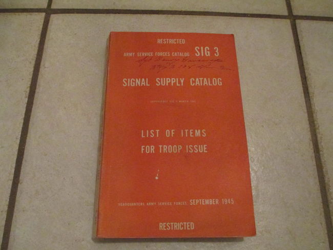 9/45 SIG3 Supply Catalog