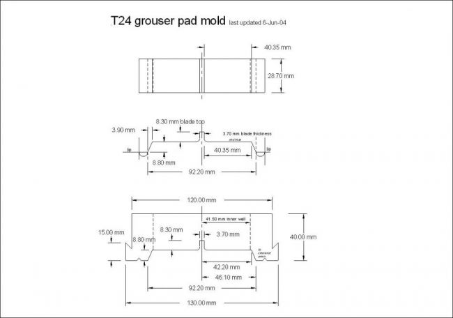 Difference between T24 and M29c Weasel track pads