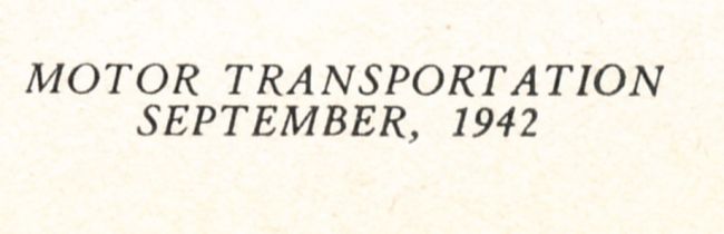 Motor Transportation, September, 1942