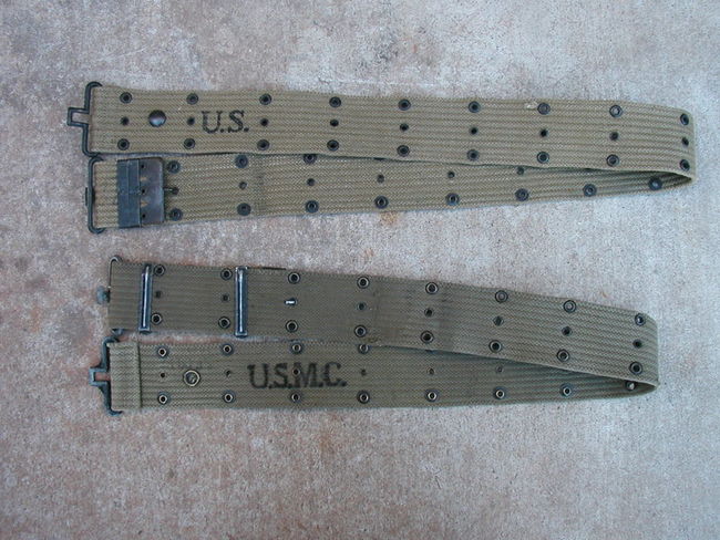 WWI Army and WW2 USMC Pistol Belts