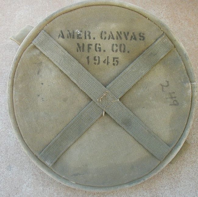 Underside of 1945 Canvas Bucket