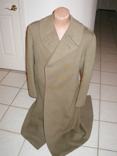 Early WW2 Officers Wool Overcoat