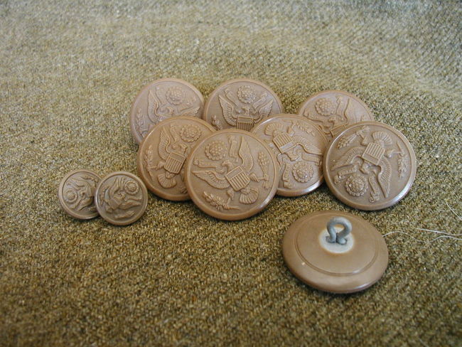 WW2 Plastic Overcoat Button Lot