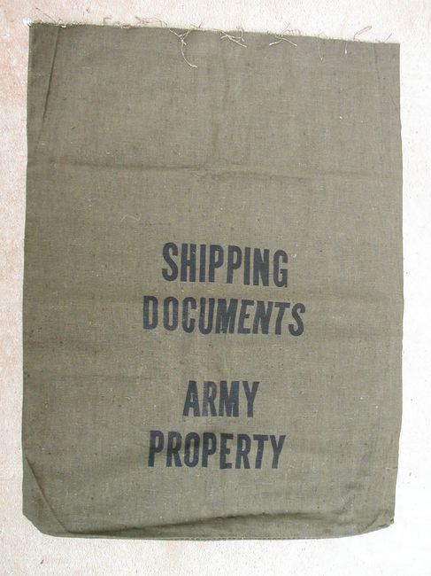 WW2 Army Shipping Documents Bag