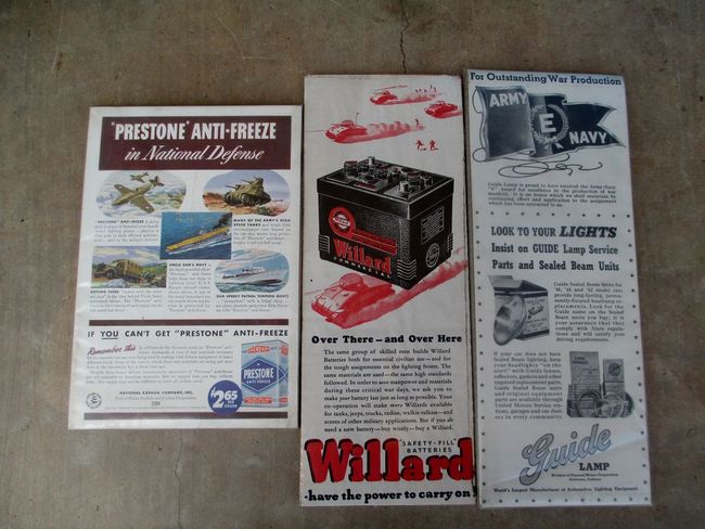 WW2 period MV-theme magazine ads