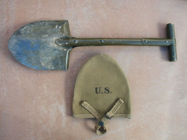 Rare M1910 Shovel with NOS 1918 Cover