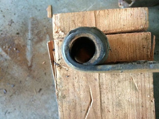 Old leaf spring with bushing