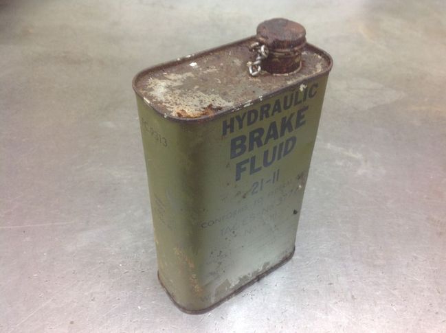 World War II brake fluid can fs